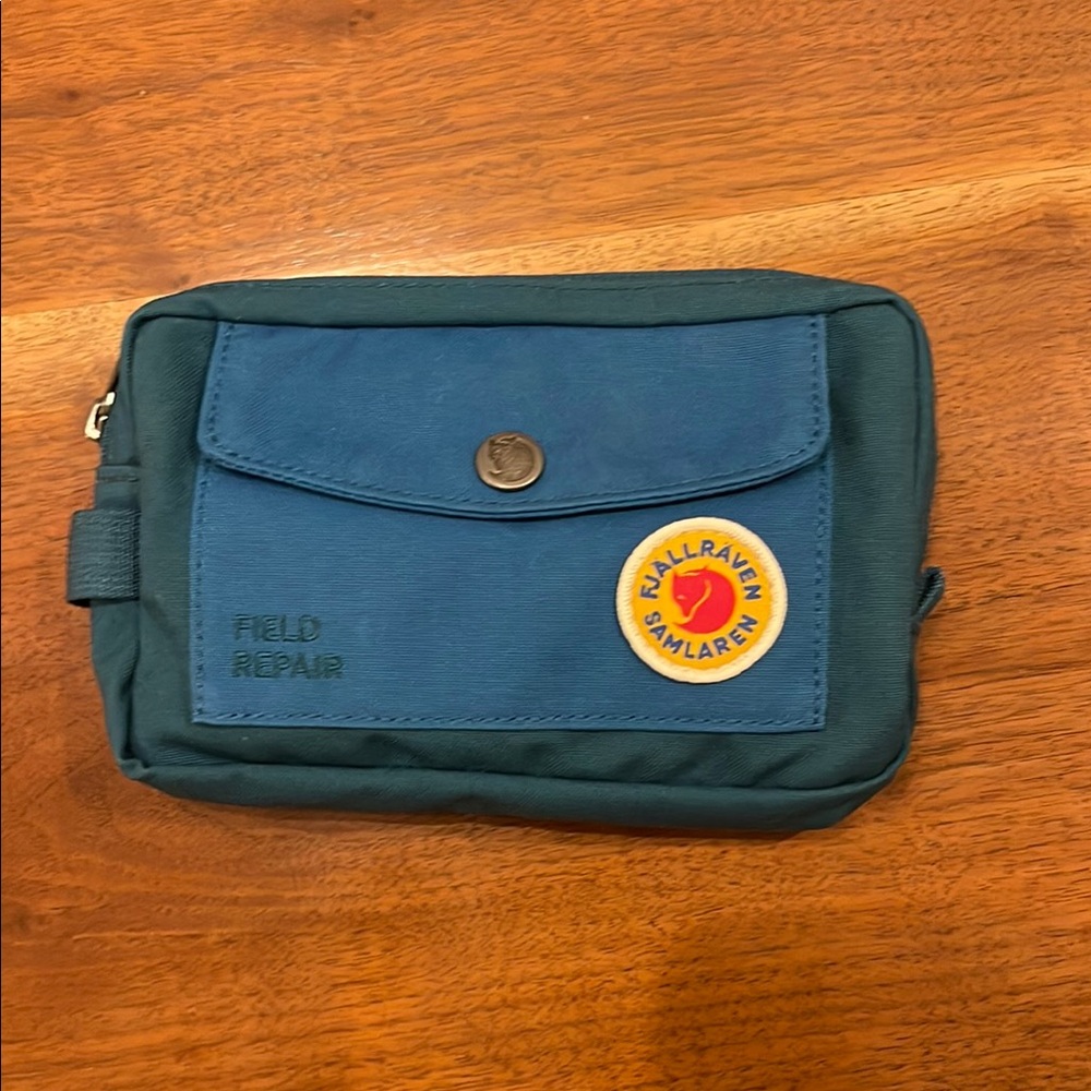 Fjallraven blue and green field repair kit
